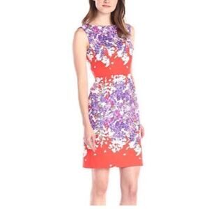 Adrianna Papell Dress Size 2 Women Sheath Sleeveless Floral